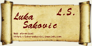 Luka Saković vizit kartica